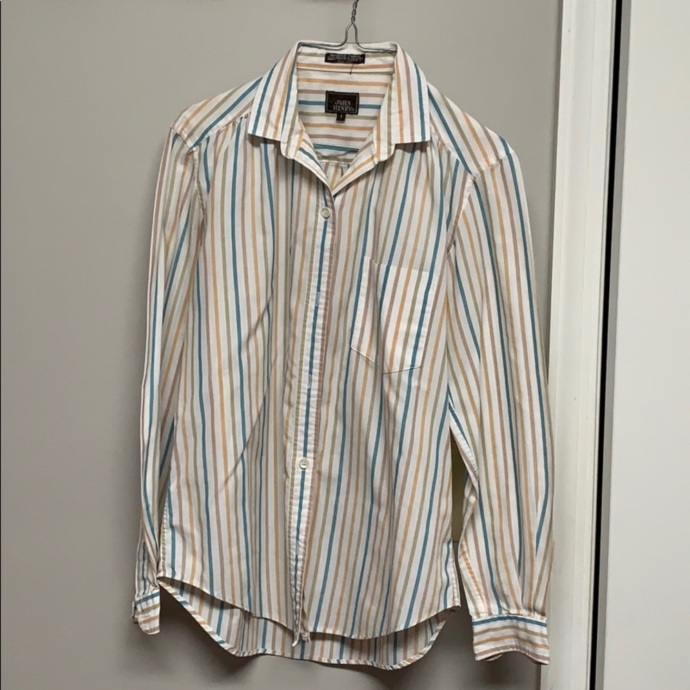 Striped button down shirt